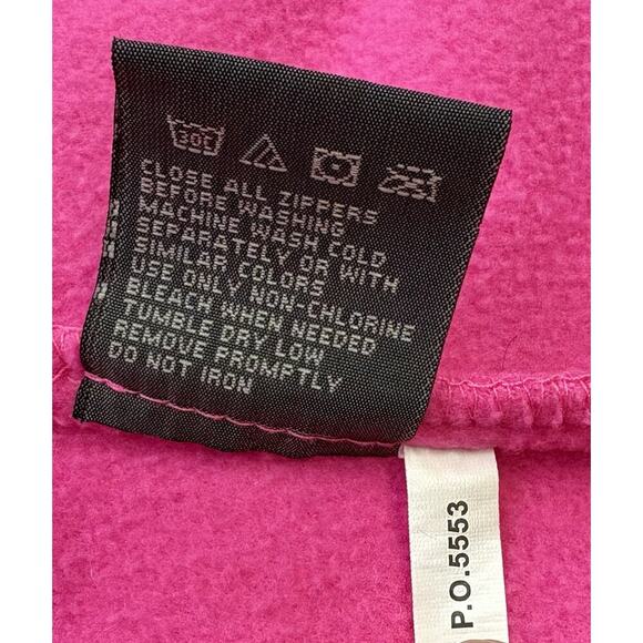 New Balance Womens L Hot Pink Full Front Zip Fleece Jacket Pockets RN130893 - Picture 7 of 8